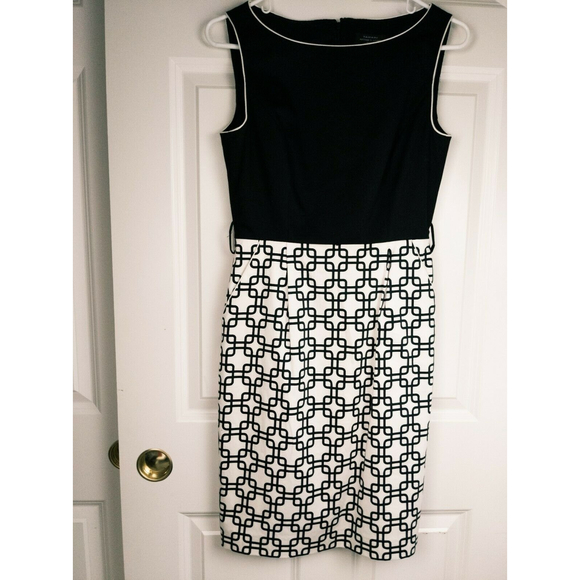 TAHARI Arthur S Levine Dress Sheath Sleeveless Dress Pockets Belt Loop Size 2P - Picture 3 of 8